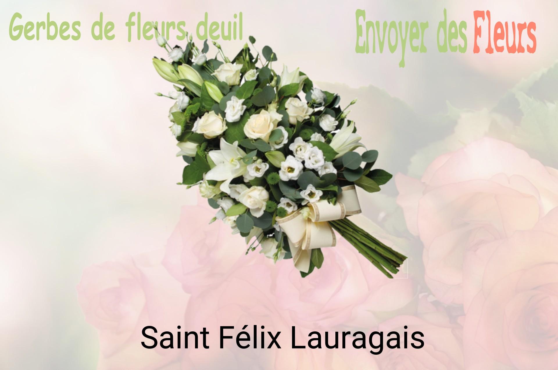Gerbe de fleurs de deuil livrée à Saint-Félix-Lauragais